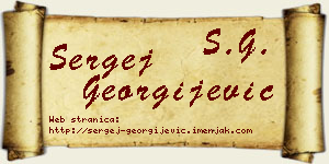 Sergej Georgijević vizit kartica